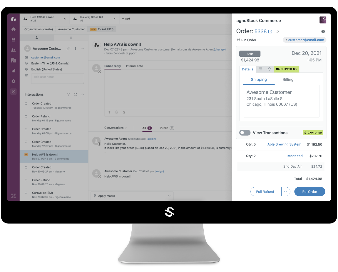 agnoStack: Zendesk Commerce